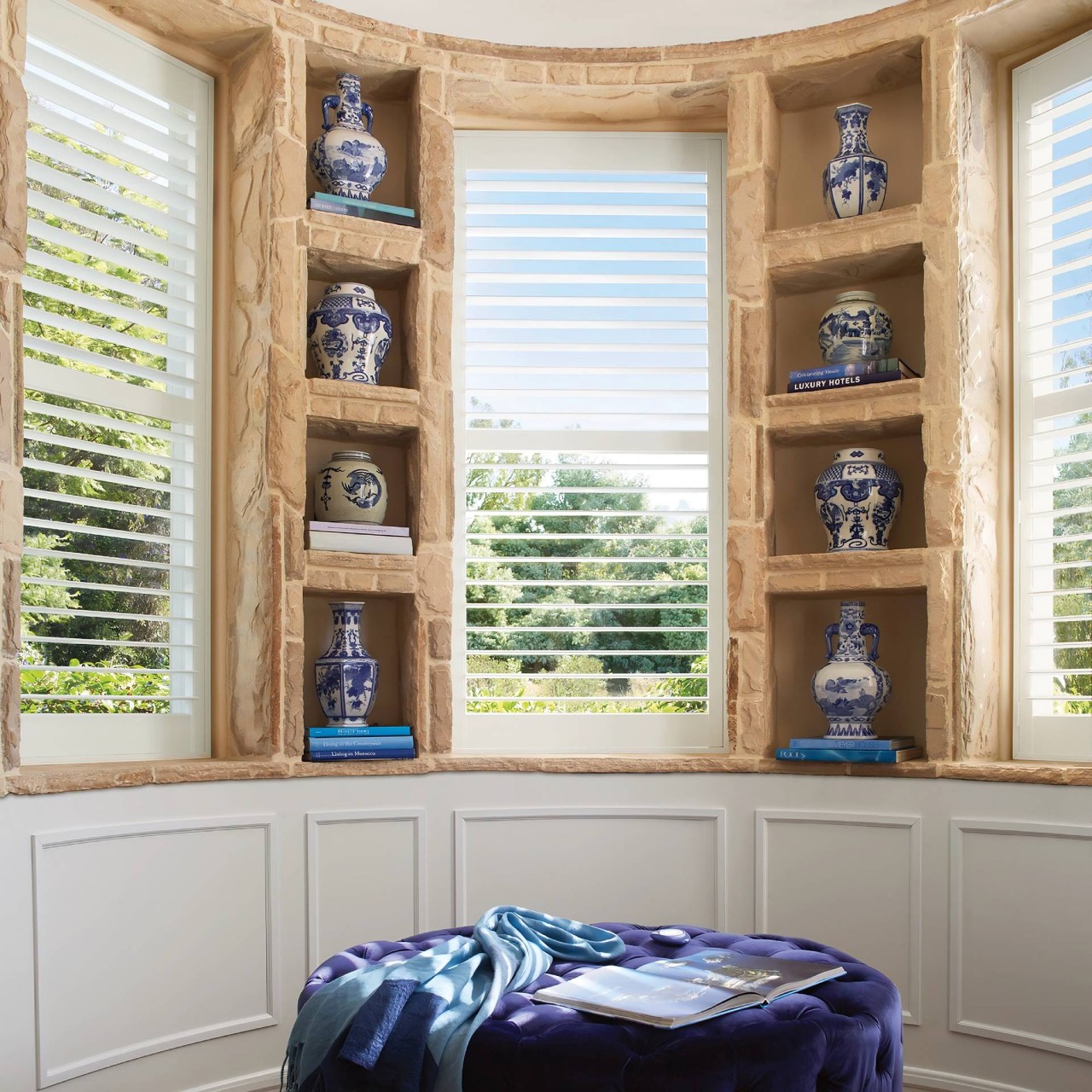 Bow shop window treatments