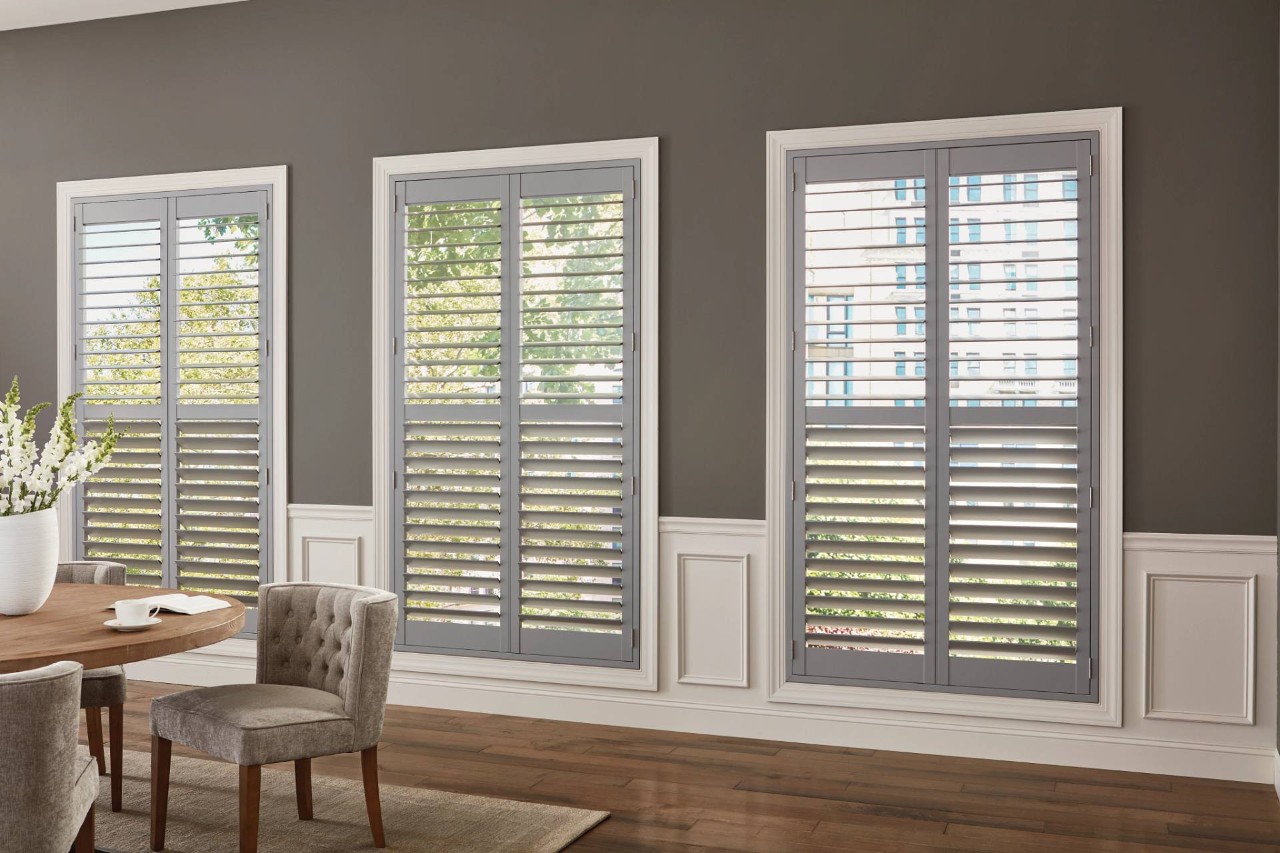 Modern gray shutters in a kitchen near Wexford, PA